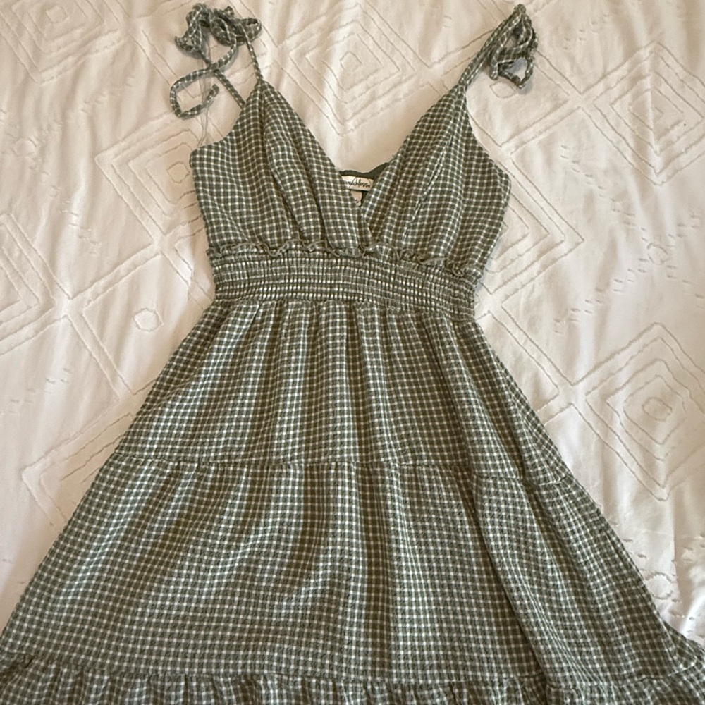 Speechless Green Gingham Mini Dress